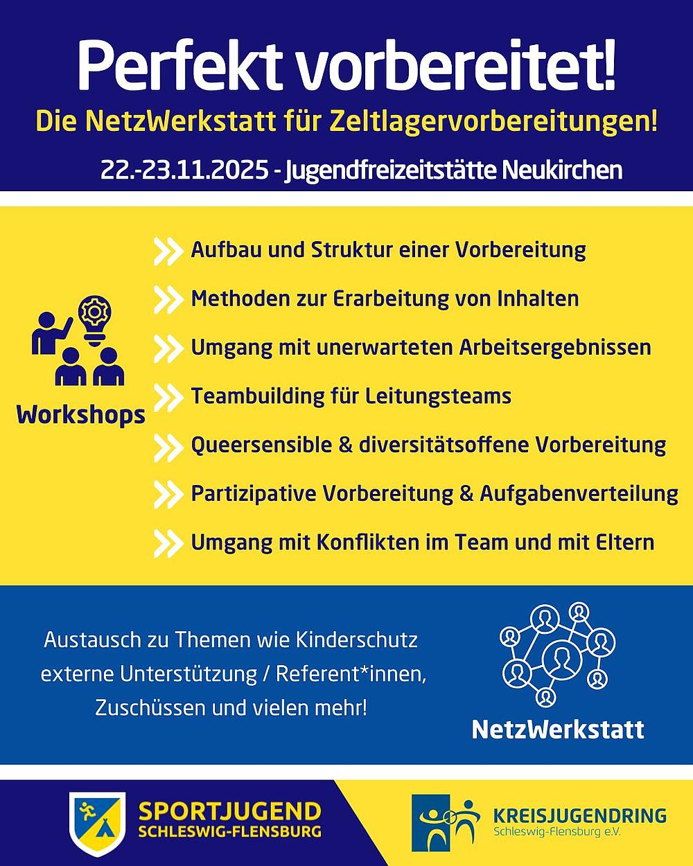 Die NetzWerkstatt für Zeltlagervorbereitungen!
